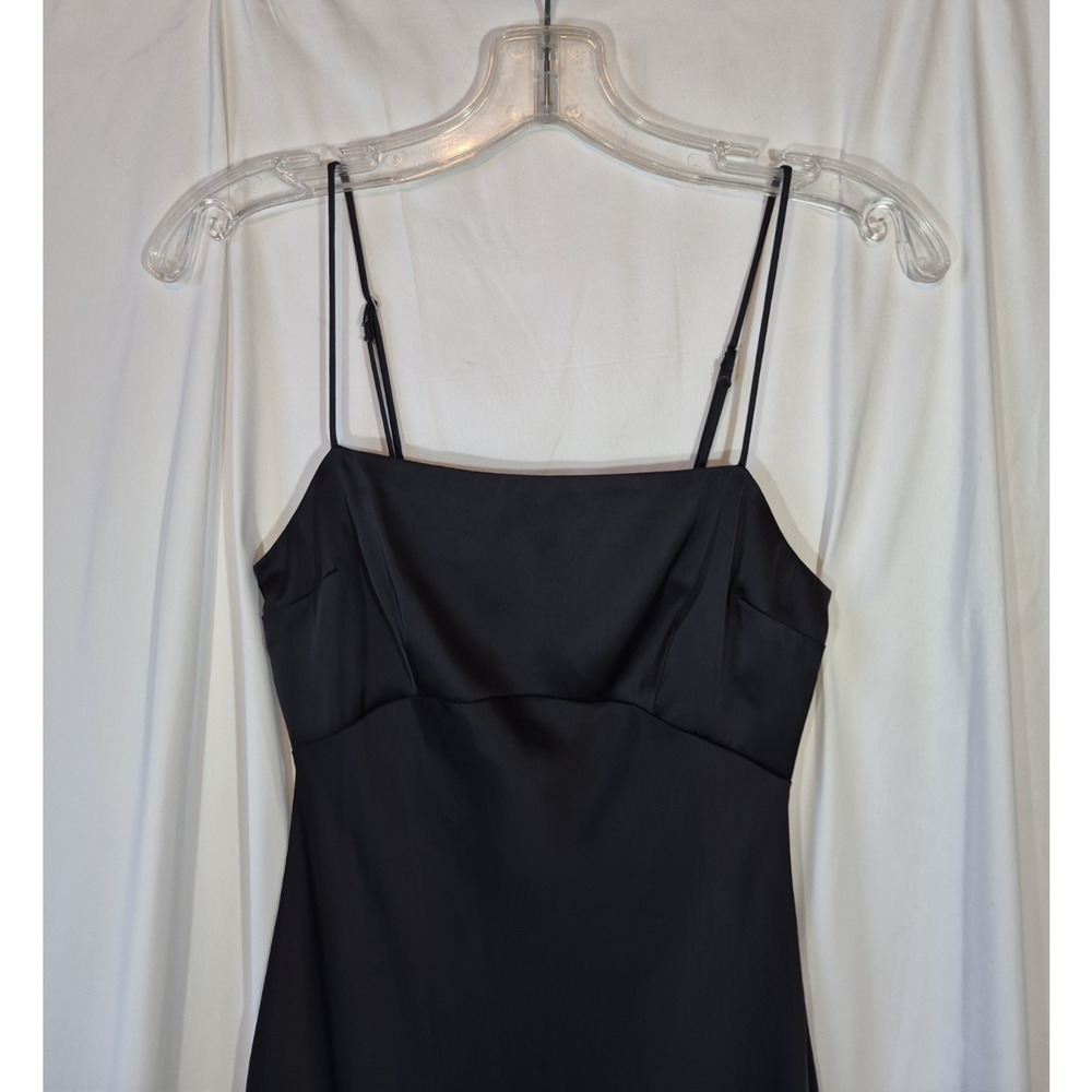 Abercombie & Fitch Open-Back Maxi Slip Dress Black XXSP - Picture 5 of 13